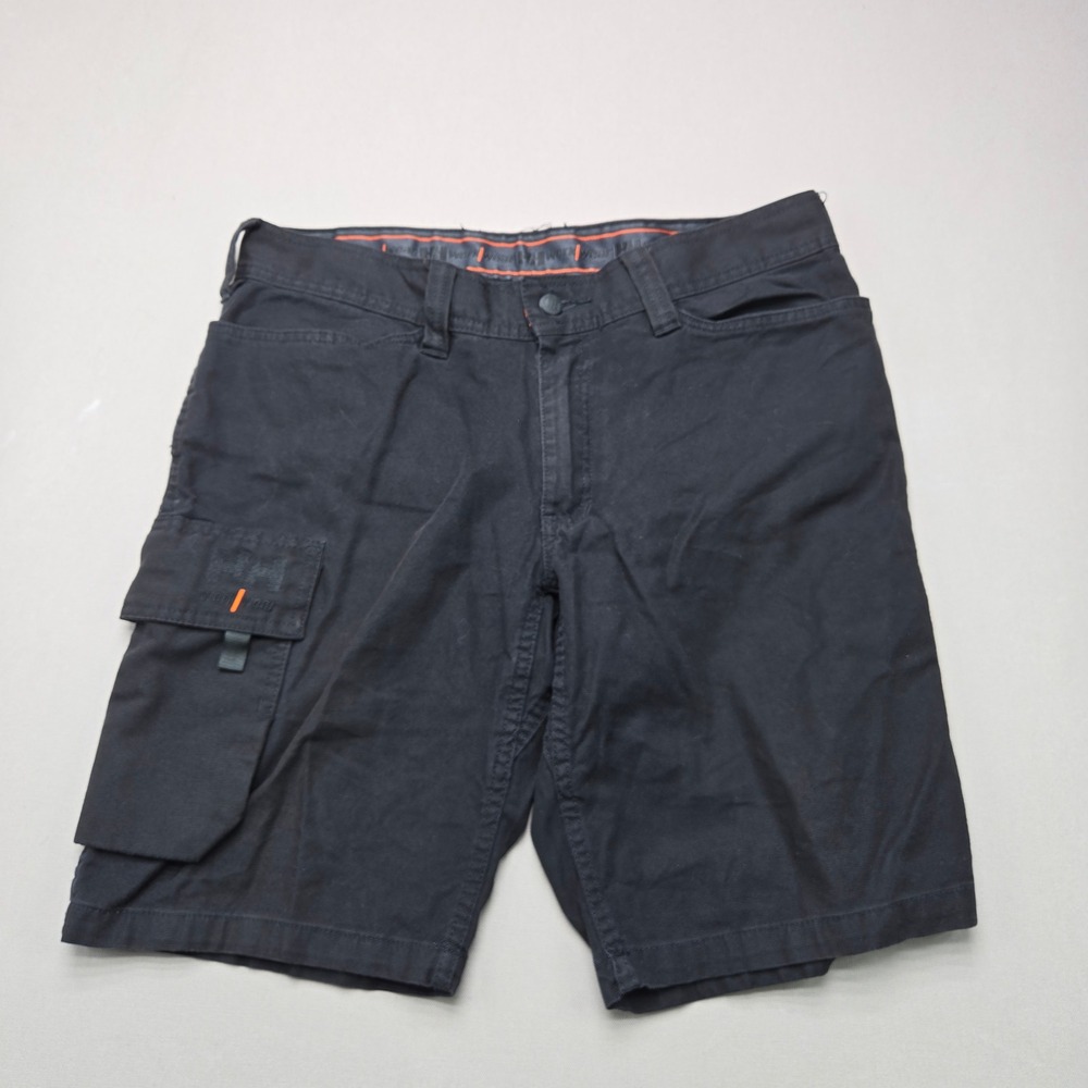 Helly Hansen Workwear Cargo Shorts Stretch Canvas Utility Black Mens Size 34